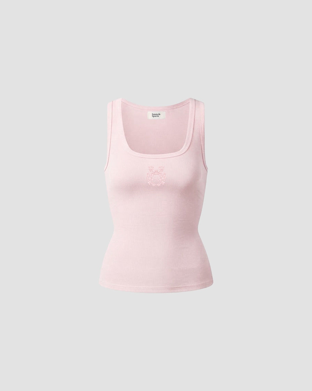 Crawford Ribbed Crested Tank (English Rose) - Saints & Sports