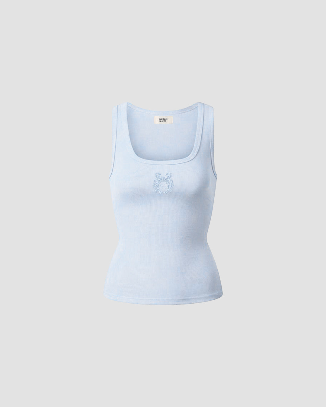 Crawford Ribbed Crested Tank (Powder Blue) - Saints & Sports