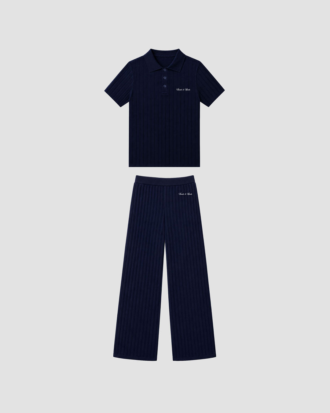 Eleanor Ribbed Navy Blue (Set) - Saints & Sports
