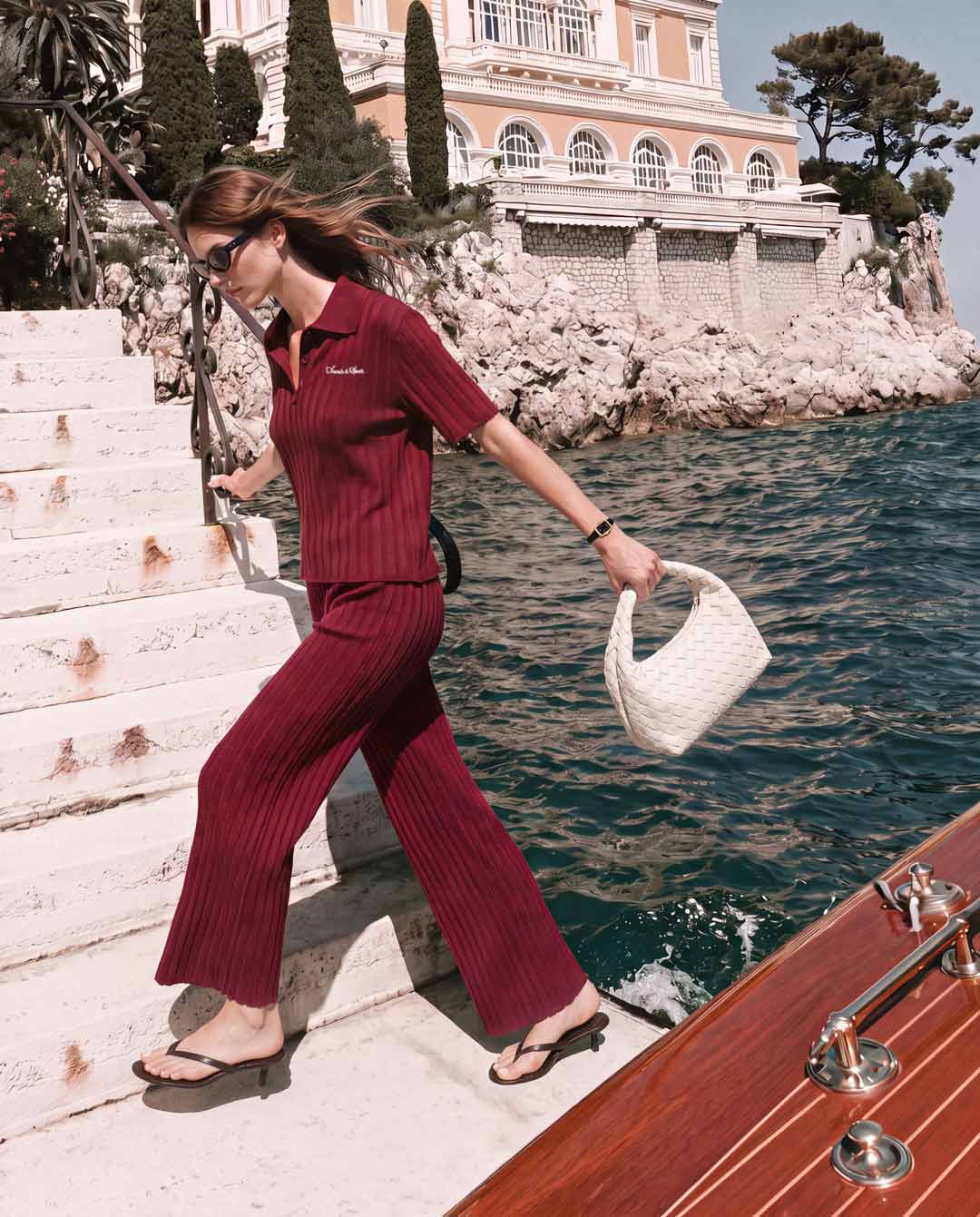 Eleanor Ribbed Pants - Bulgarian Rose