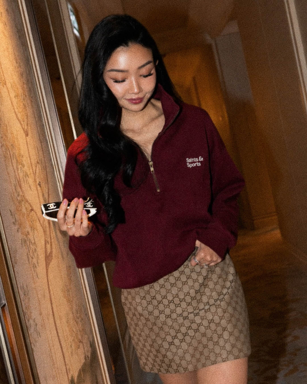 Penrose Half Zip Sweatshirt - Bulgarian Rose