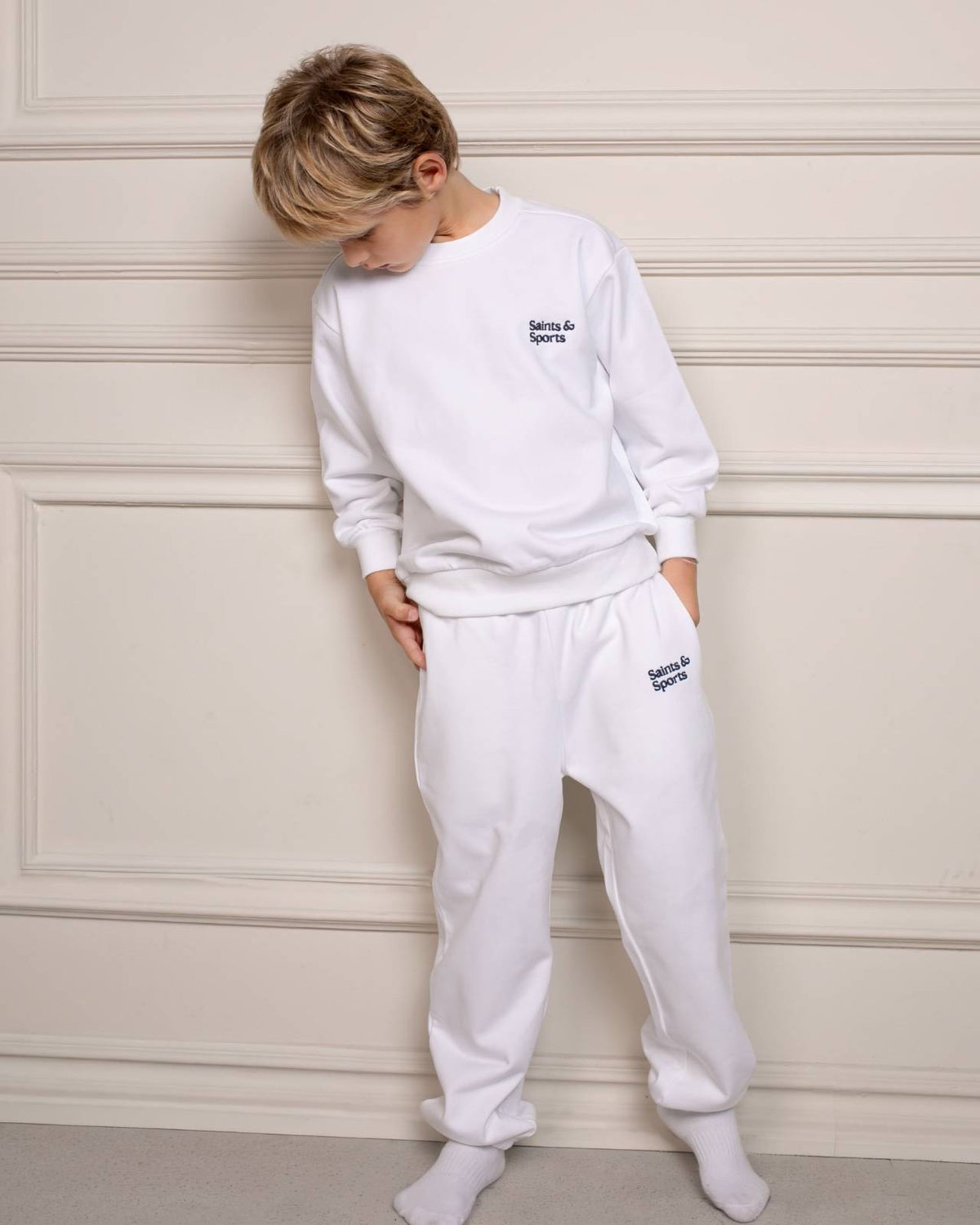Junior Full Zip Hoodie SET - Porcelain White