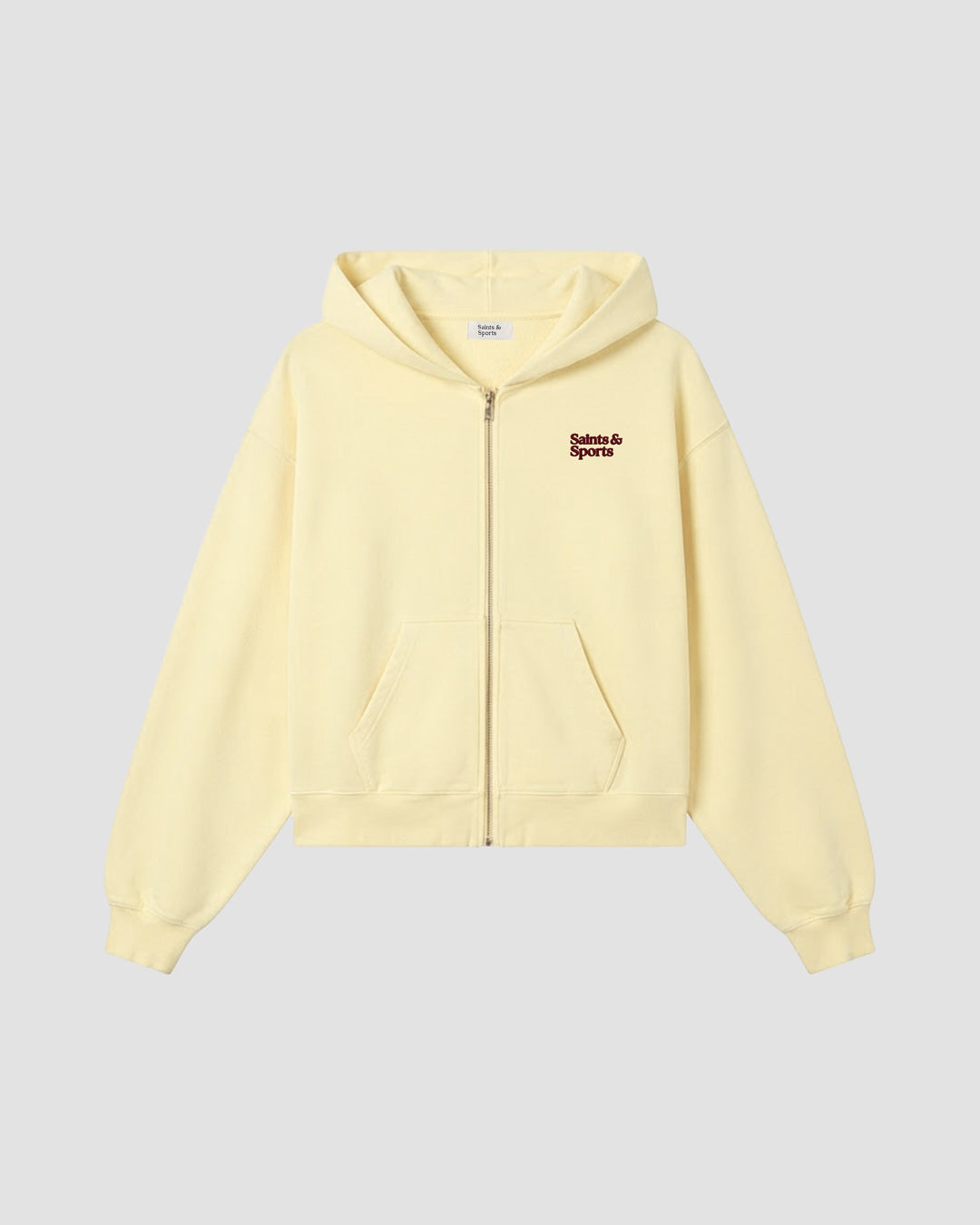 SaintsCloud® Full Zip Hoodie Front (Buttercream) - Saints & Sports