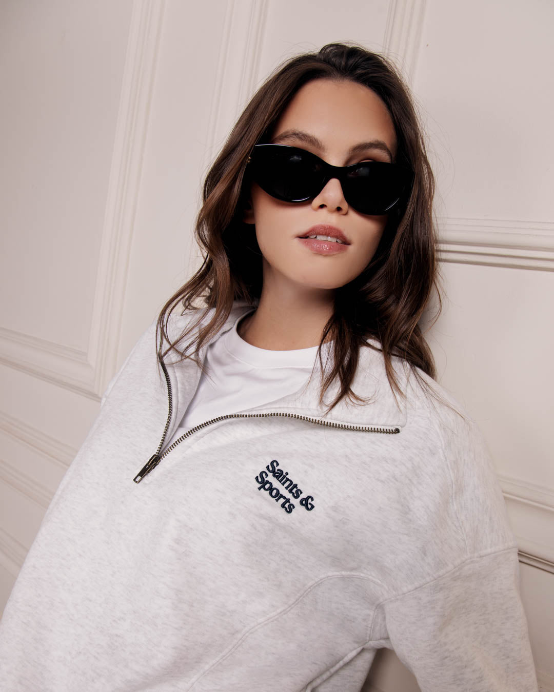 Penrose Half Zip Sweatshirt - Heather Grey