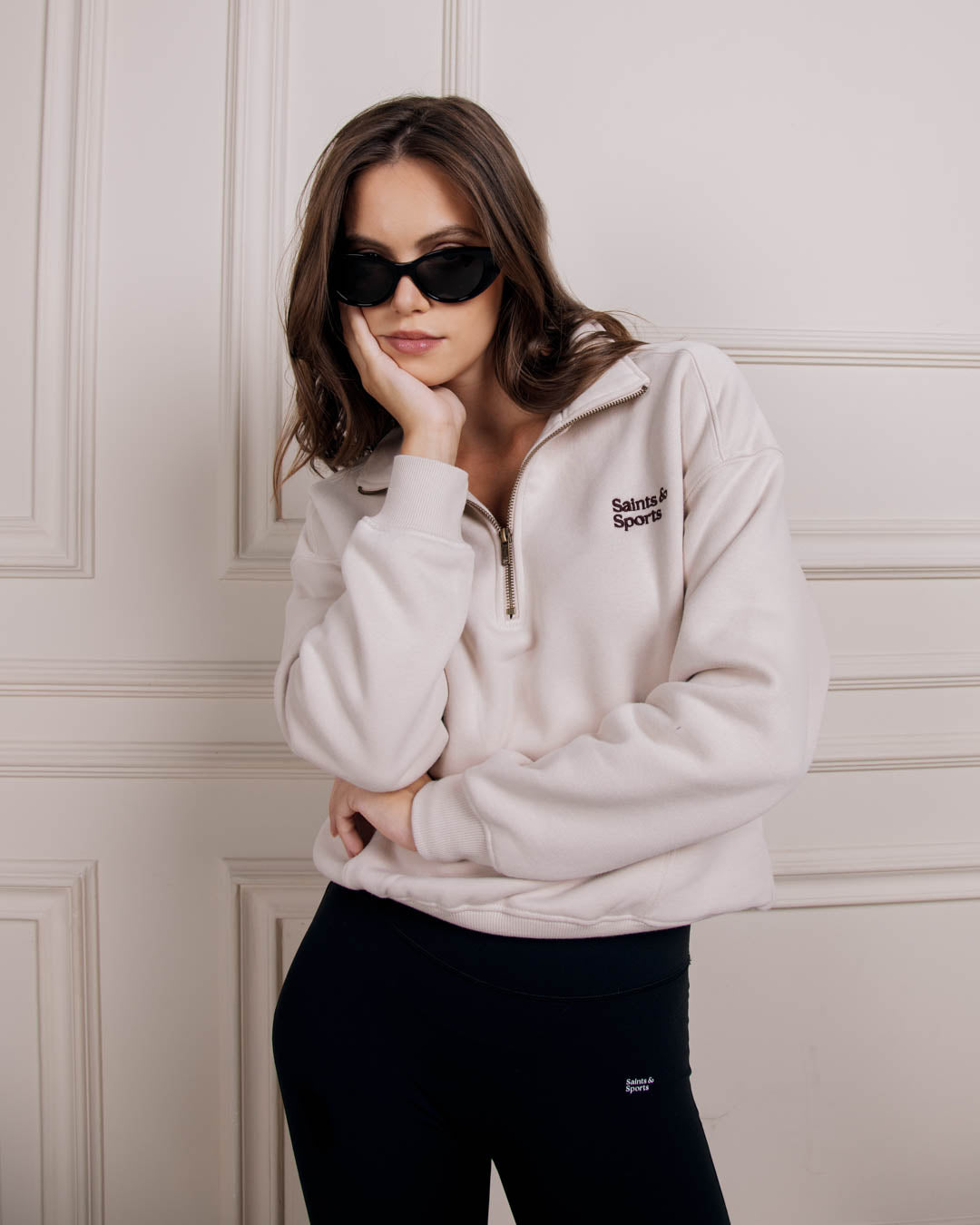 Penrose Half Zip Sweatshirt - Oat