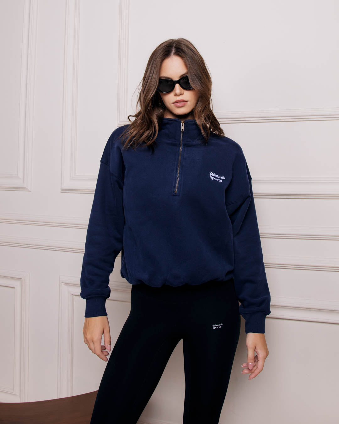 Penrose Half Zip Sweatshirt - Navy Blue