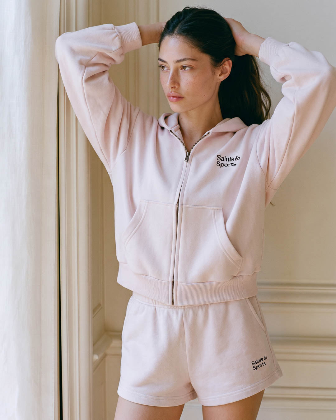 SaintsCloud Full Zip Hoodie English Rose (Model) - Saints & Sports