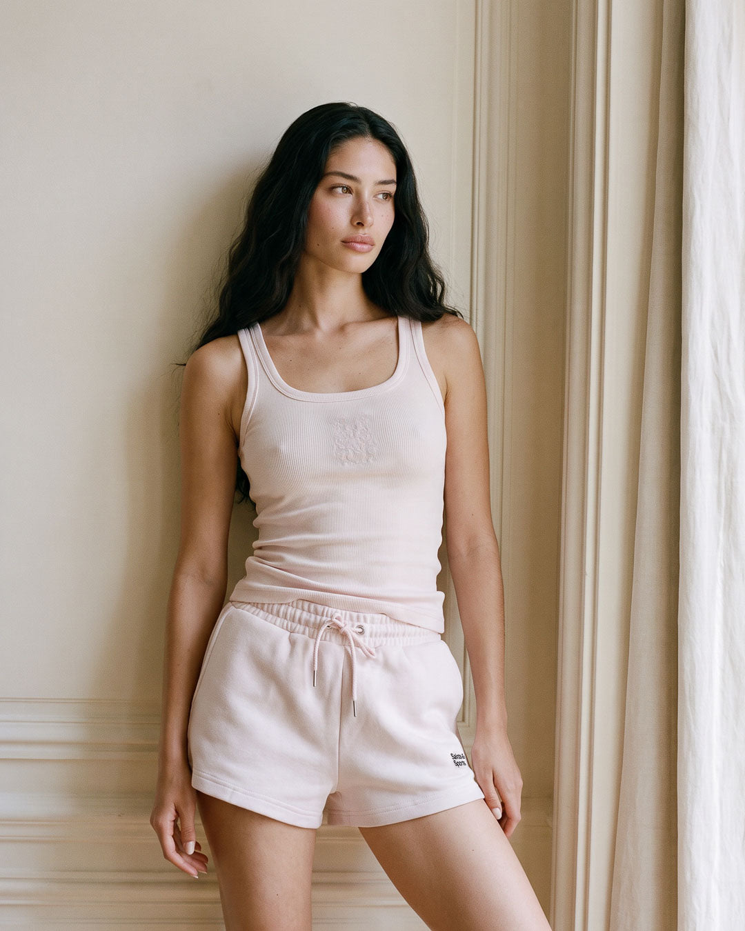 Crawford Ribbed Crested Tank English Rose (Model) - Saints & Sports