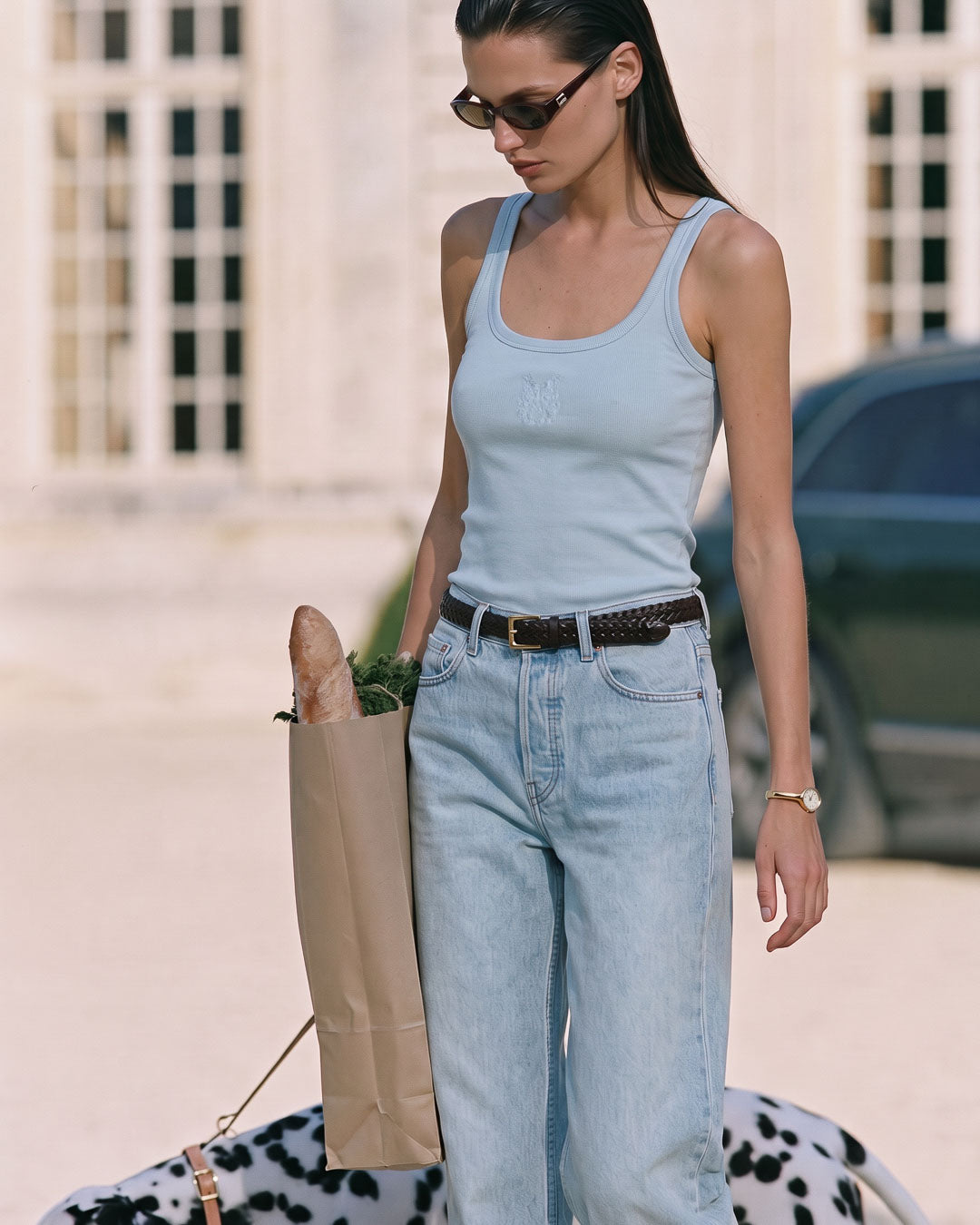 Crawford Ribbed Crested Tank Powder Blue (Model) - Saints & Sports