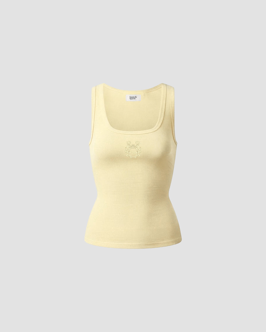 Crawford Ribbed Crested Tank (Buttercream) - Saints & Sports