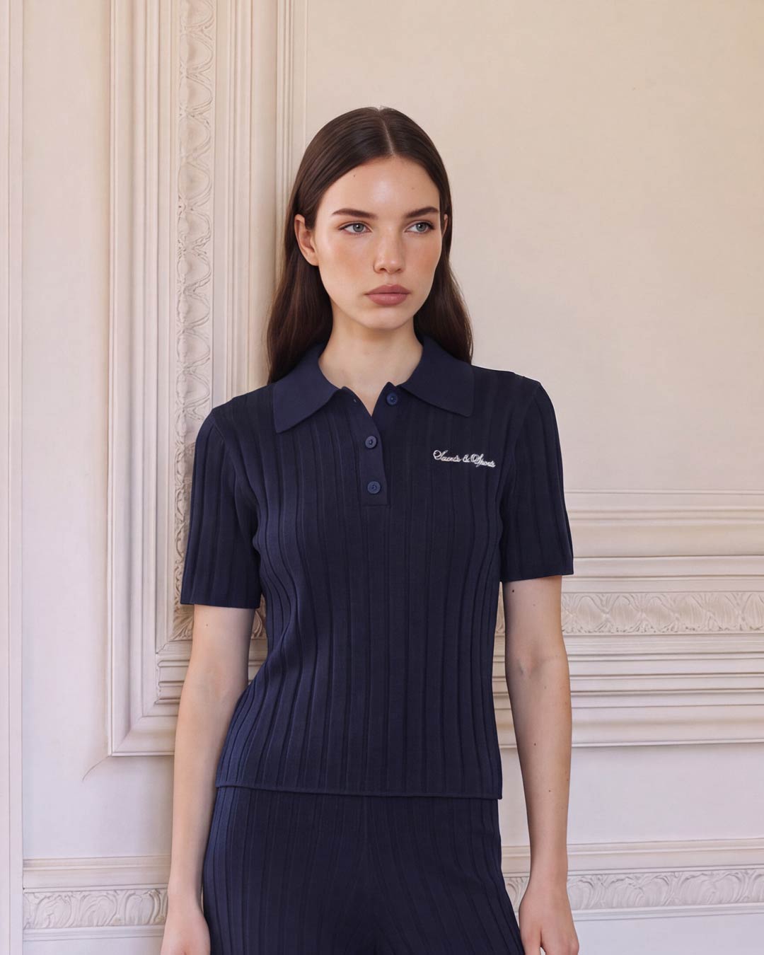 Eleanor Ribbed SET - Navy Blue