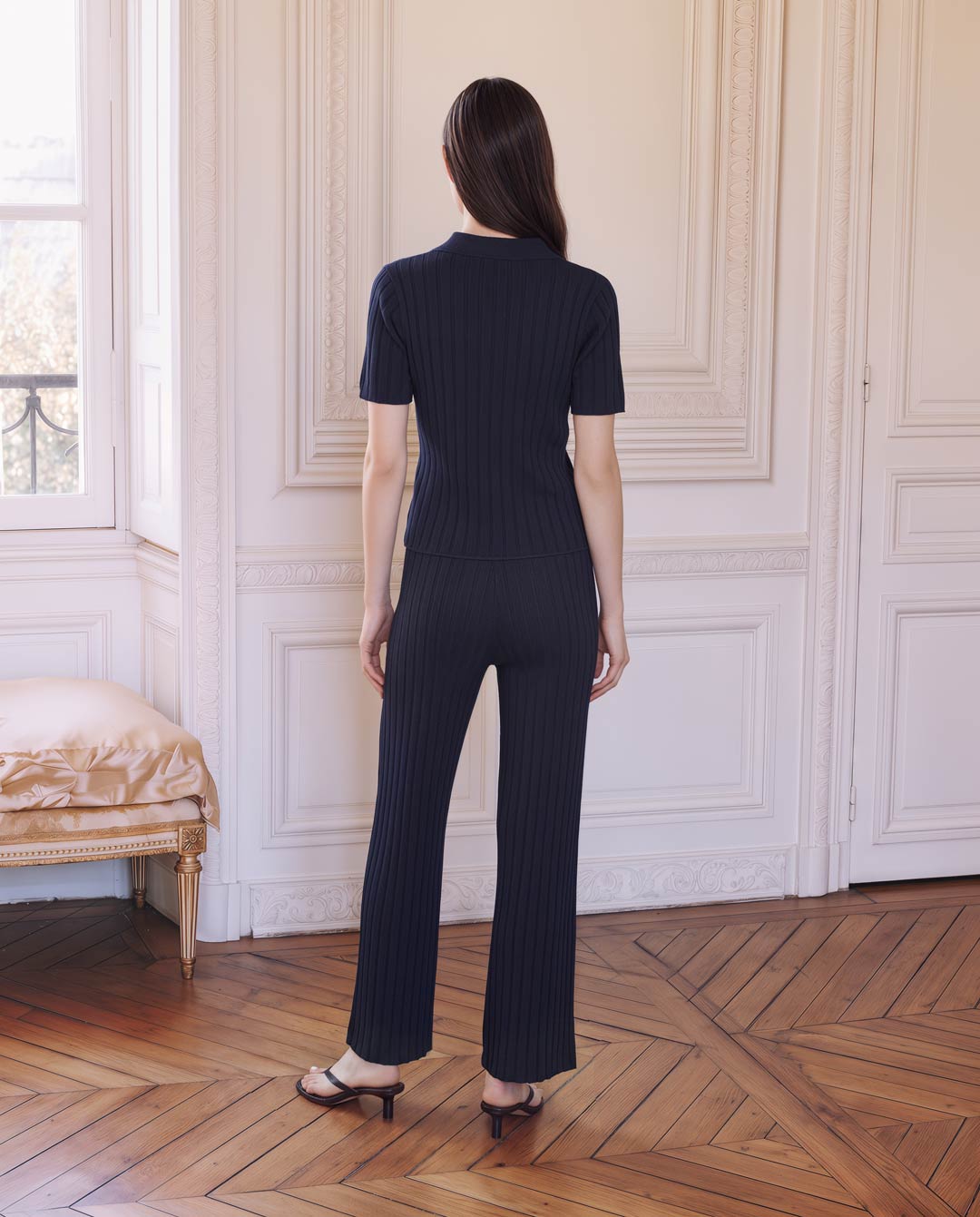 Eleanor Ribbed SET - Navy Blue