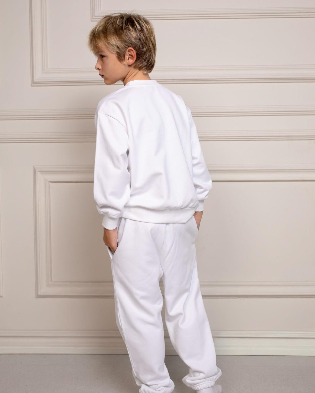 Junior Full Zip Hoodie SET - Porcelain White