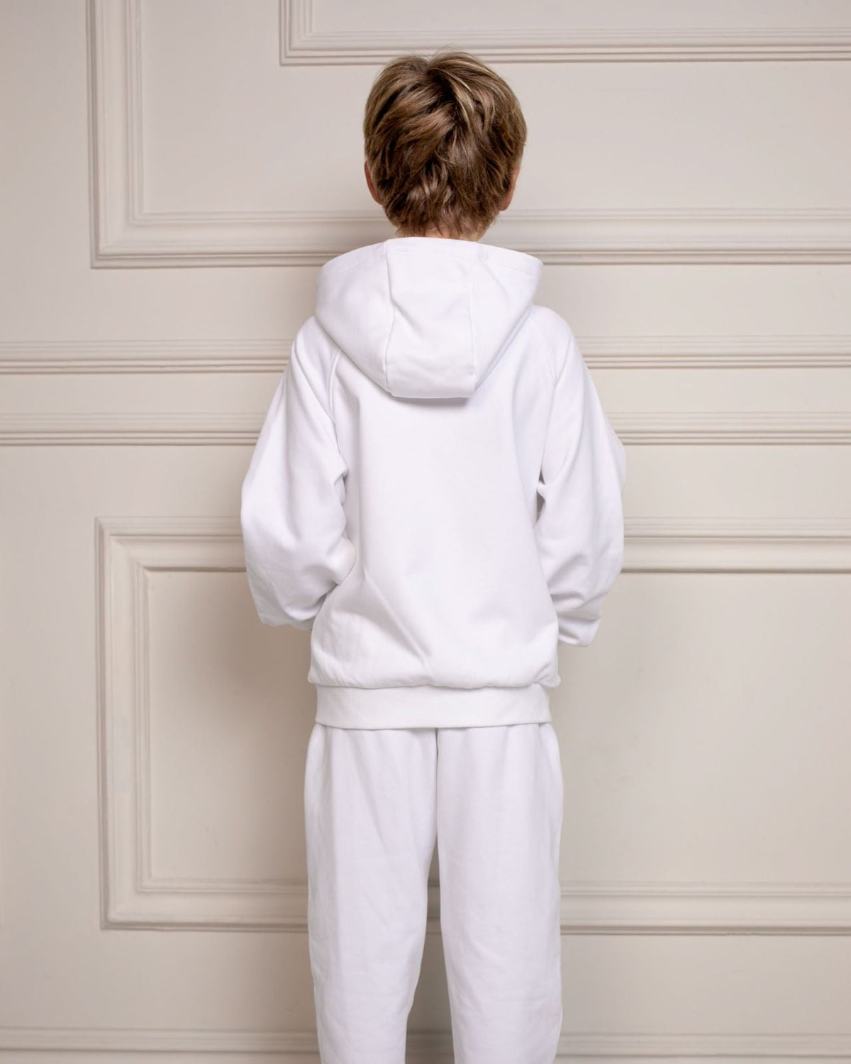 Junior Full Zip Hoodie SET - Porcelain White