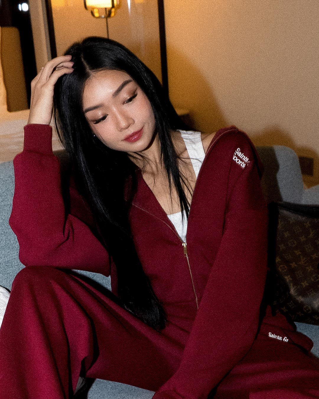 Saints Full Zip Hoodie - Bulgarian Rose