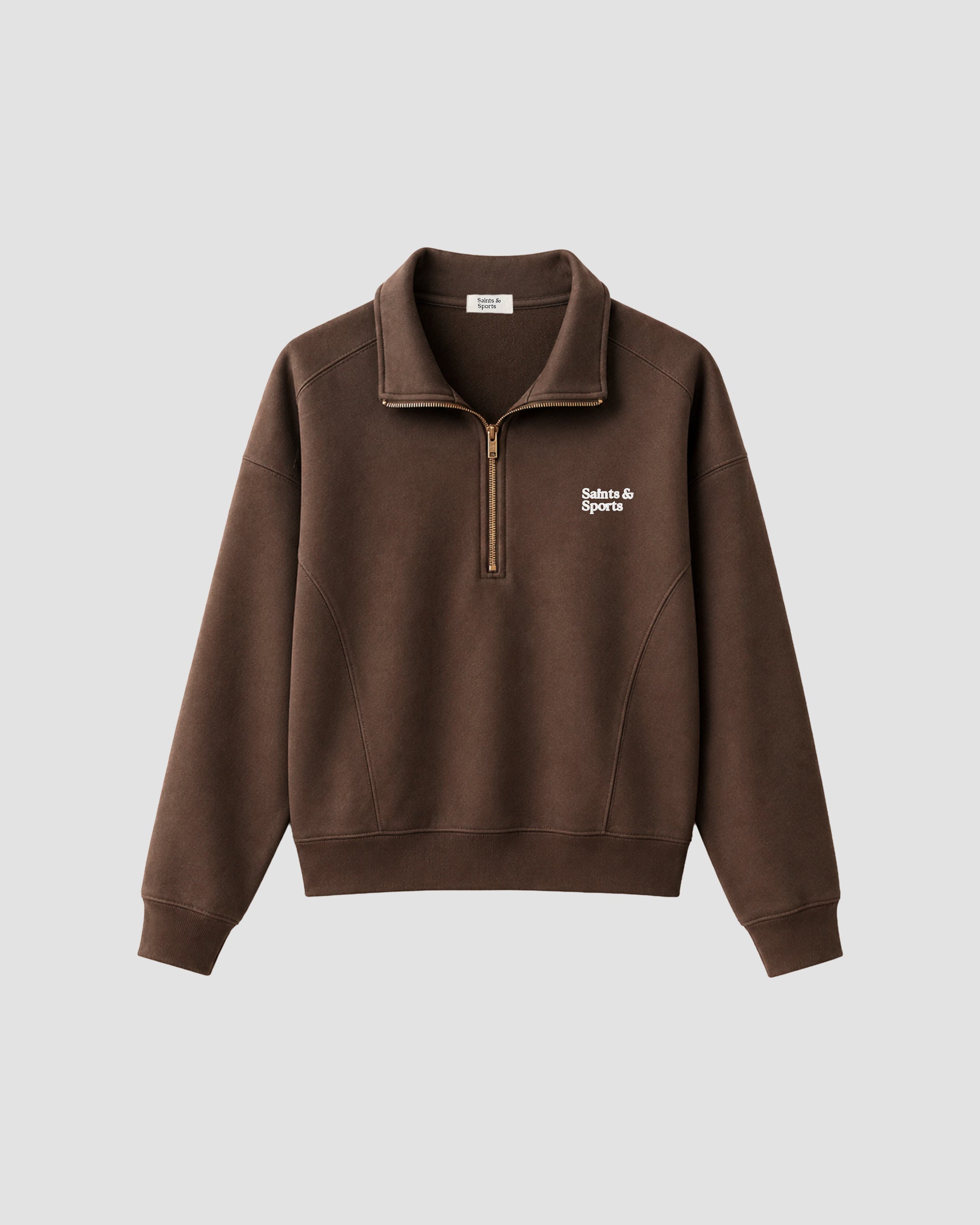 Penrose Half Zip Sweatshirt - Mocha