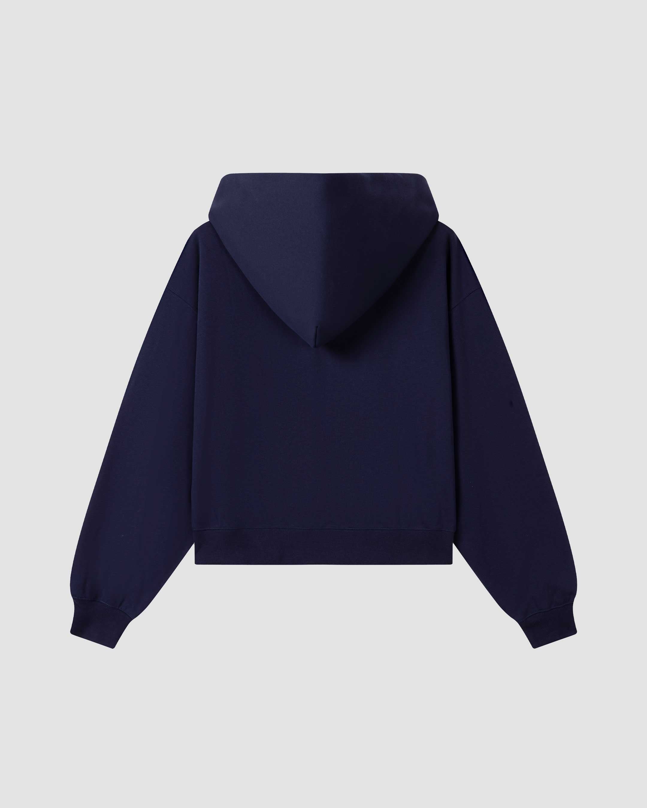 SaintsWeight™ 450 Full Zip Hoodie Navy Blue (Product) Back - Saints & Sports